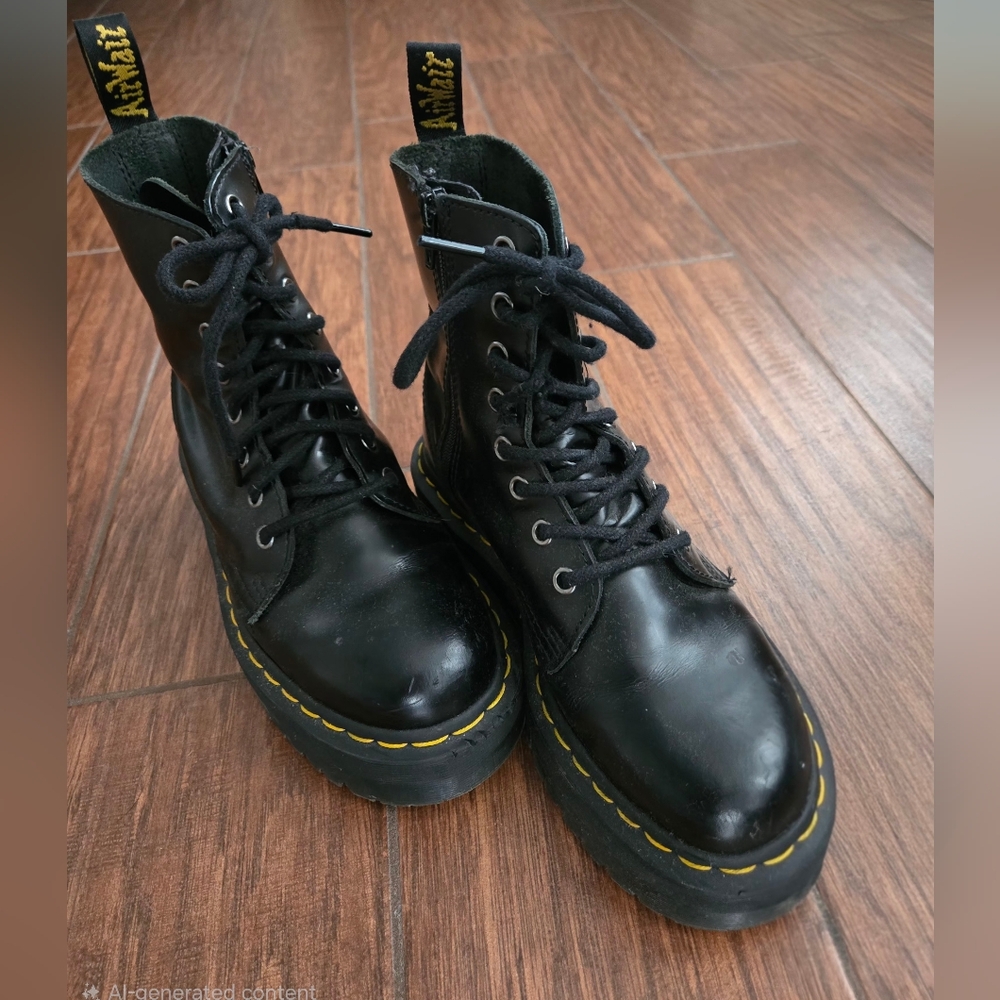 Dr. Martens Black Jaden Leather Boots